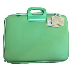 Bombata Fabio Guidoni 17" Pebbled Lime Green Laptop Briefcase Bag – Hard Shell‎
